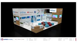 30x40 Peninsula booth design by Exhibit-Rentals